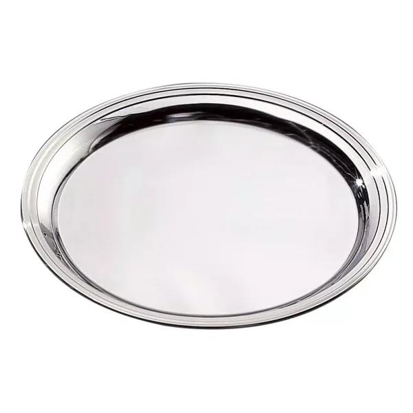 Elegance Heavy Duty 18/10 Stainless Steel Round Serving Tray, 14 inch