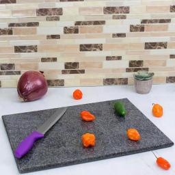Unbranded 12 in. x 16 in. Granite Cutting Board - Modern Rectangular Stone Pastry & Prep Board thumbnail 2