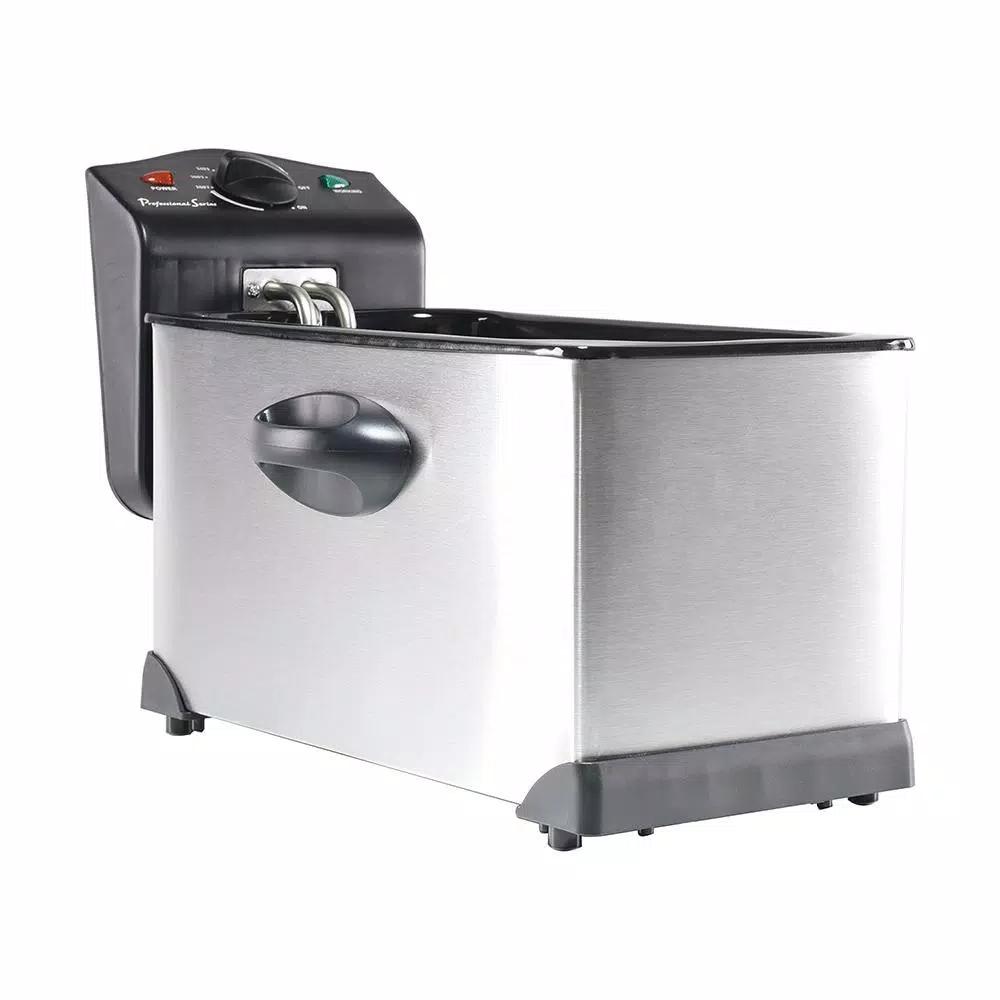 Continental Professional Series 3 QT Stainless Steel Deep Fryer, 1700W Electric