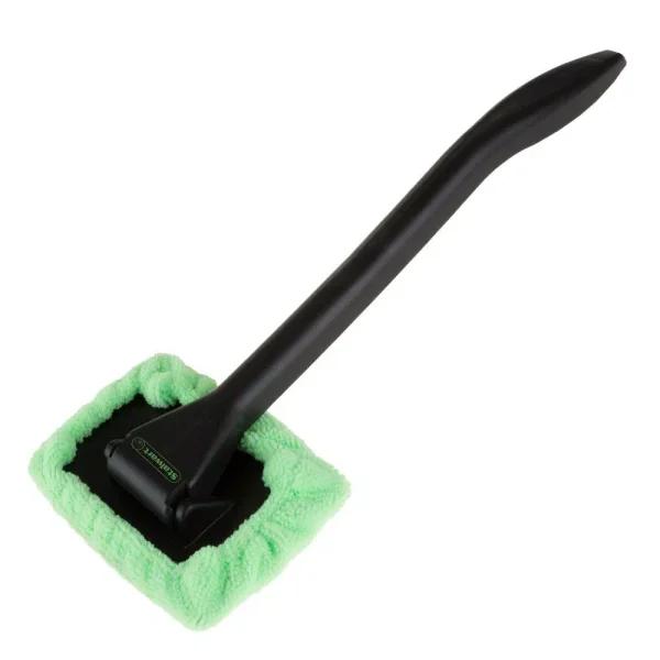 Stalwart Windshield Cleaner Tool with Pivoting Head and Microfiber Cloth