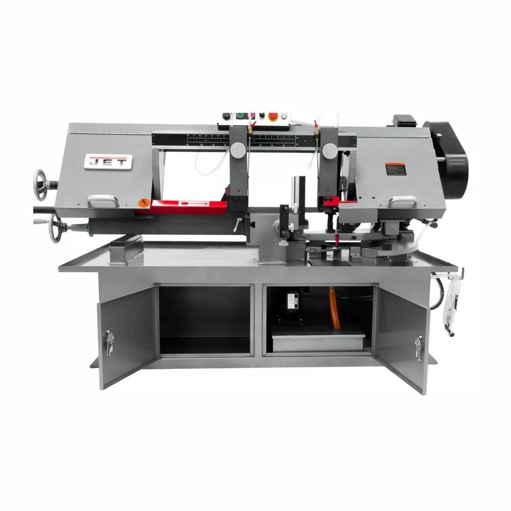 Jet 10 in. x 18 in. Horizontal Dual Mitering Bandsaw, 2 HP, 230V, 3-Phase
