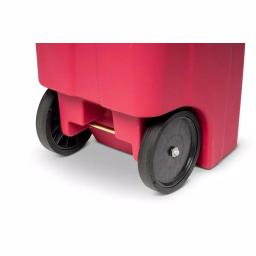 Toter 64 Gal. Red Hazardous Medical Waste Trash Can with Wheels and Locking Lid thumbnail 2