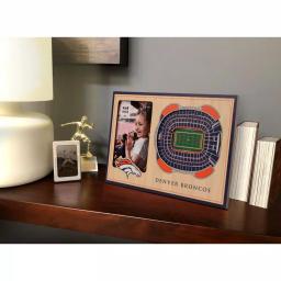 YouTheFan NFL Denver Broncos StadiumView 3D Picture Frame - 4x6 Wood Grain Photo Frame thumbnail 3