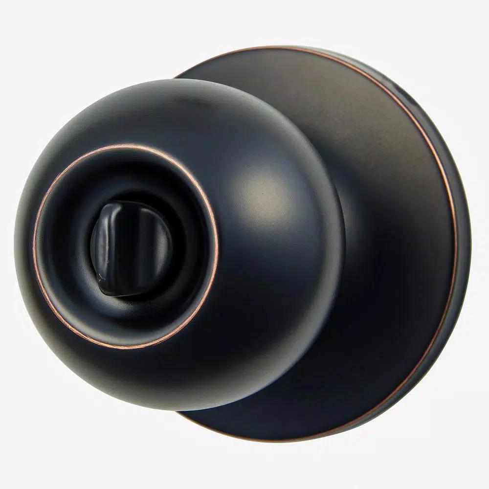 Universal Hardware 2-1/8 in. Aged Bronze ANSI Grade 2 Privacy Bed/Bath Door Knob