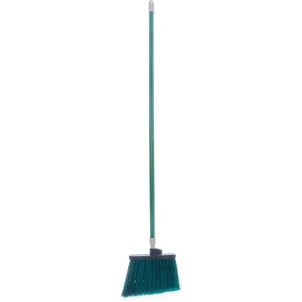Carlisle Sparta Spectrum Duo-Sweep 12 in. Angle Broom with 48 in. Green Fiberglass Handle