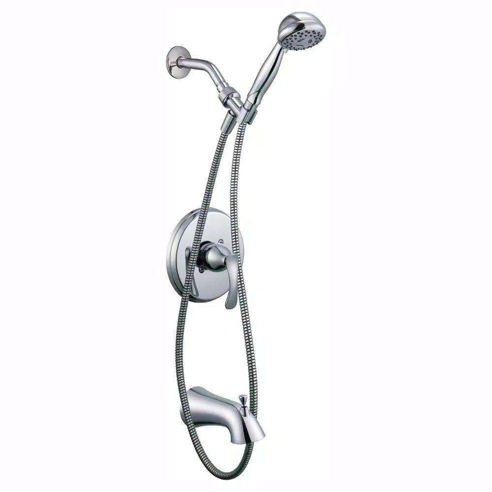 Glacier Bay Edgewood Single-Handle 3-Spray Tub and Shower Faucet, Chrome