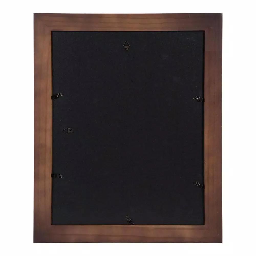 DesignOvation Museum Collection 11x14 Walnut Brown Picture Frame Set, Matted to 8x10, Pack of 4