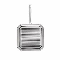Tramontina Gourmet Tri-Ply Clad 11 in. Stainless Steel Square Grill Pan thumbnail 3
