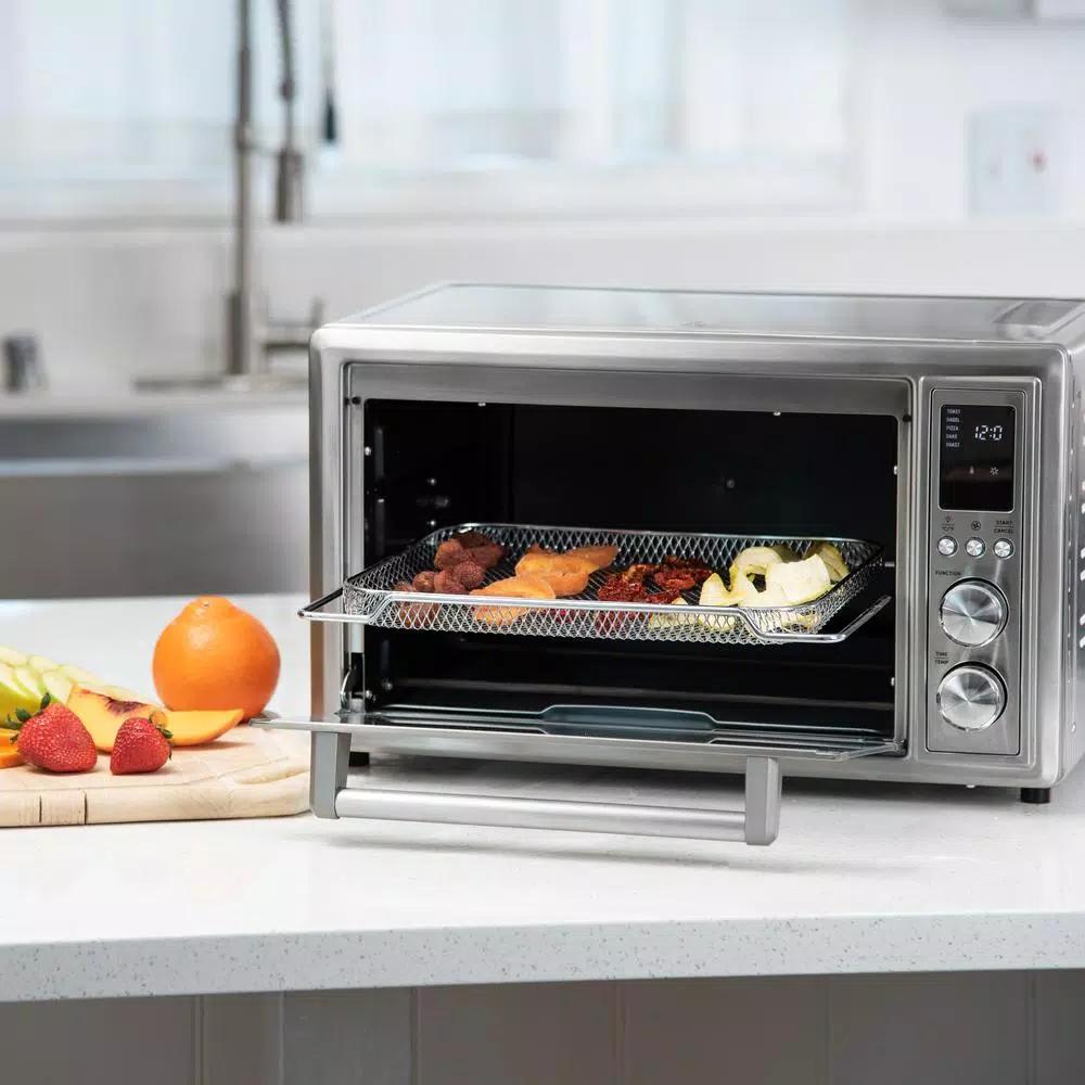 Cosori 30Qt Stainless Steel 12-in-1 Air Fryer Toaster Oven with Rotisserie and Extra Wire Rack