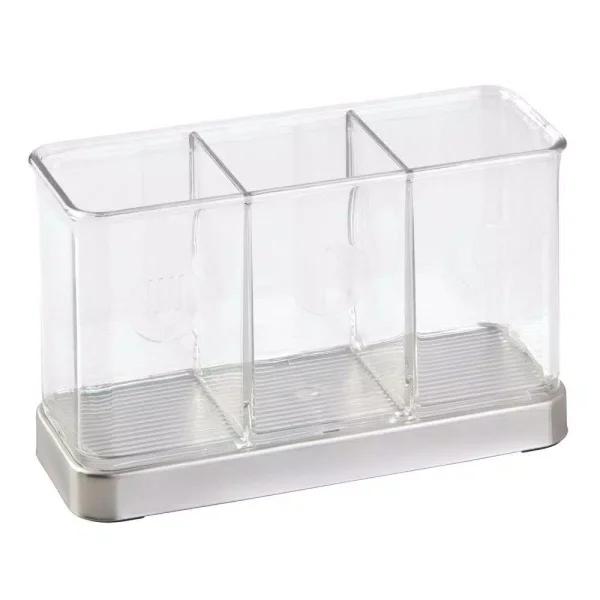 interDesign Forma 2 Flatware Organizer with Brushed Stainless Steel Base