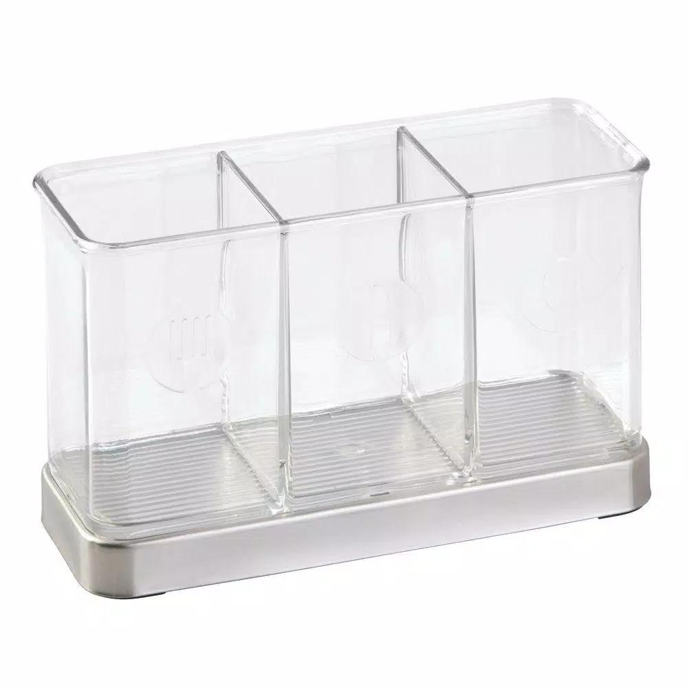 interDesign Forma 2 Flatware Organizer with Brushed Stainless Steel Base