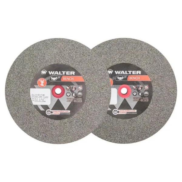 WALTER SURFACE TECHNOLOGIES 8 in. Aluminum Oxide 60 Grit Bench Grinding Wheel with Reducer Bushings