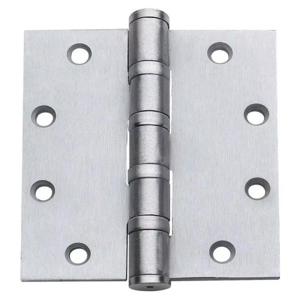 Global Door Controls 4.5 in. x 4.5 in. Heavy Weight Ball Bearing Steel Door Hinge, Satin Chrome
