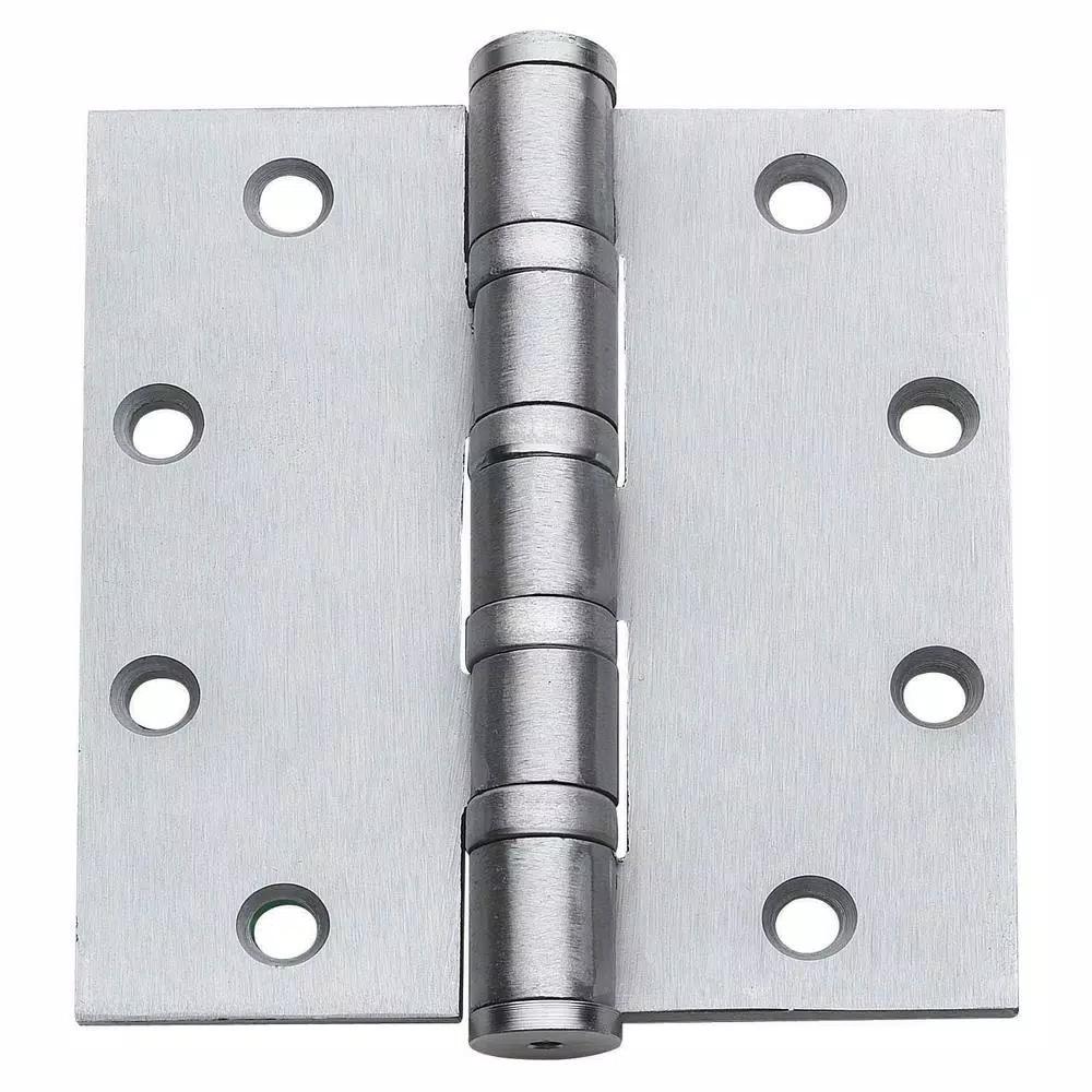 Global Door Controls 4.5 in. x 4.5 in. Heavy Weight Ball Bearing Steel Door Hinge, Satin Chrome