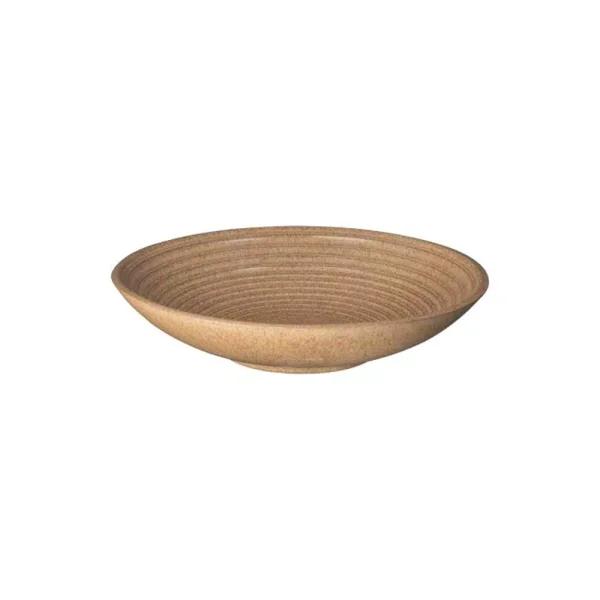 Denby Studio Craft 12 in. Elm Large Ridged Serving Bowl