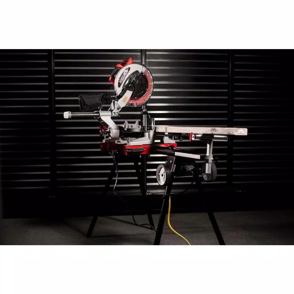 XtremepowerUS 12 in. 15 Amp 4,000 RPM Corded Single-Bevel Sliding Compound Miter Saw