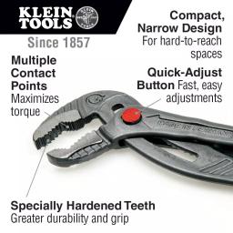 Klein Tools 12 in. Quick Adjust Klaw Pump Pliers thumbnail 2