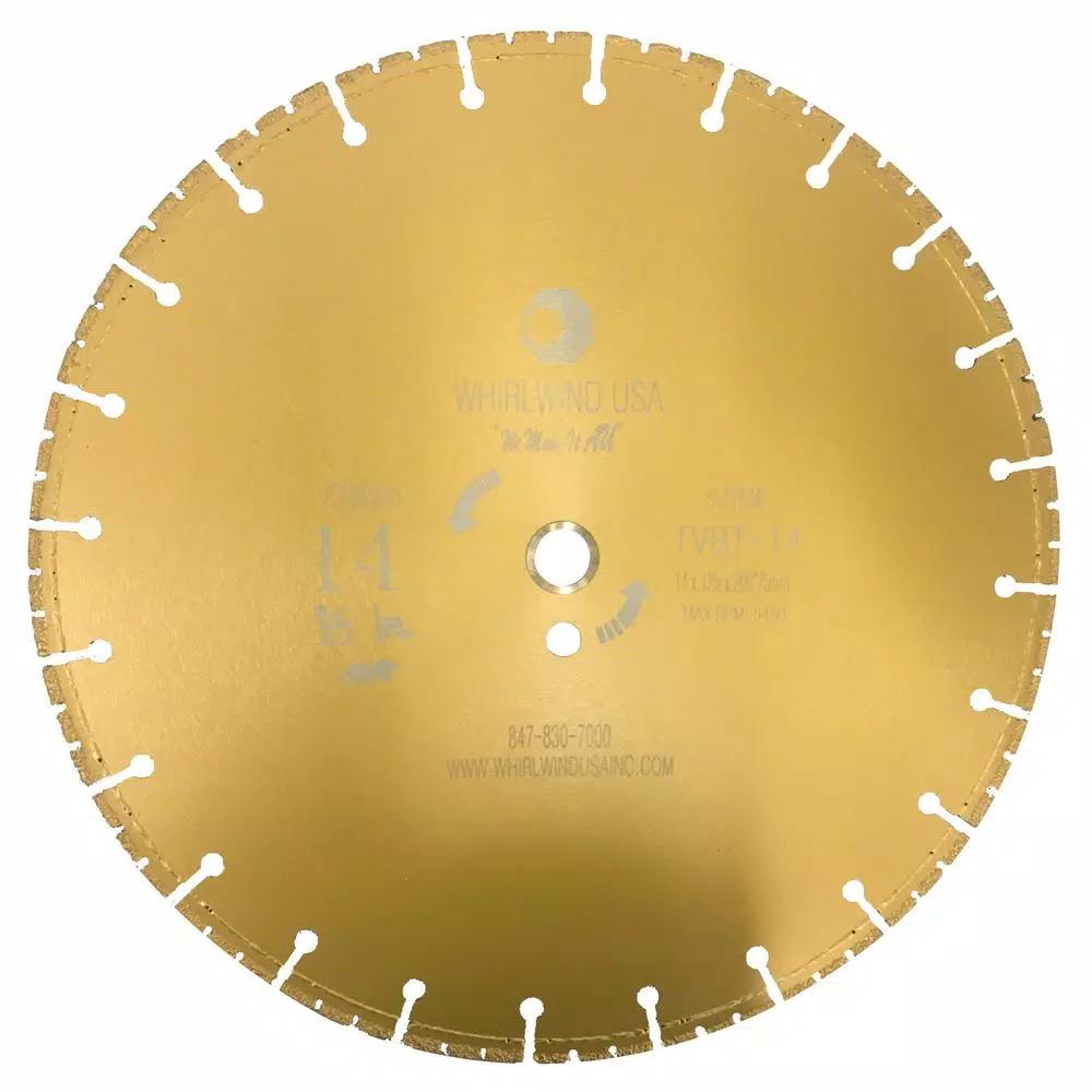 Whirlwind USA 14 in. 72-Teeth Segmented Diamond Blade for Metal and Plastic Cutting