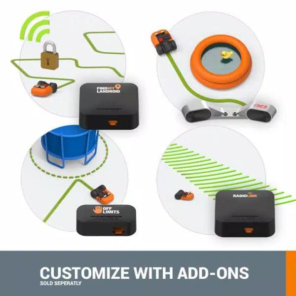 Worx Landroid M 20V Robotic Lawn Mower, 4 Ah Lithium-Ion Battery, 7 in. Cutting Width, Wi-Fi & App Control