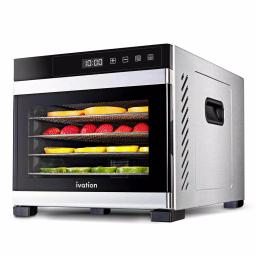 Ivation 6-Tray Stainless Steel Electric Food Dehydrator, 600W with Digital Timer and Temperature Control thumbnail 1