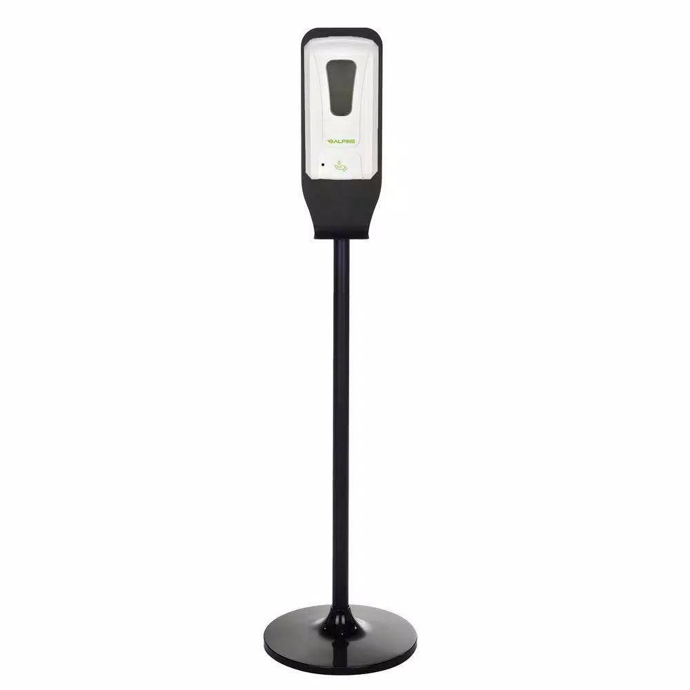 Alpine Industries 1200ml Automatic Hand Sanitizer Dispenser with Floor Stand, White