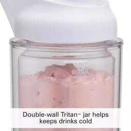 Hamilton Beach Go Sport 20 oz. Personal Blender, 3-Speed, White thumbnail 3