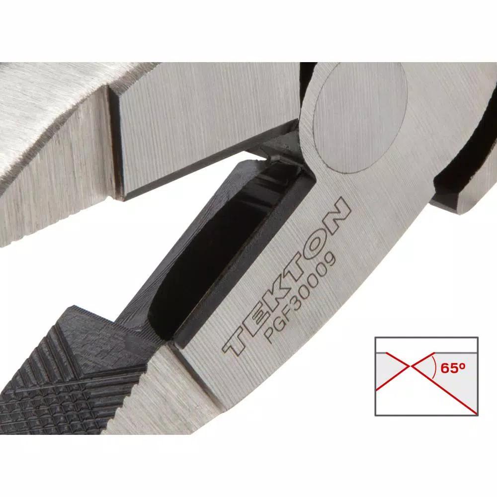 TEKTON 9-1/2 in. Lineman's Pliers with Induction-Hardened Side Cutters
