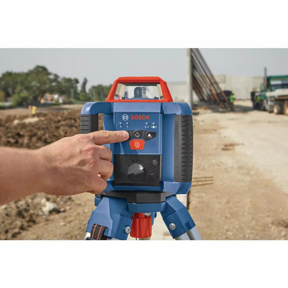 Bosch REVOLVE2000 Self-Leveling Horizontal Rotary Laser Kit with Receiver and Tripod