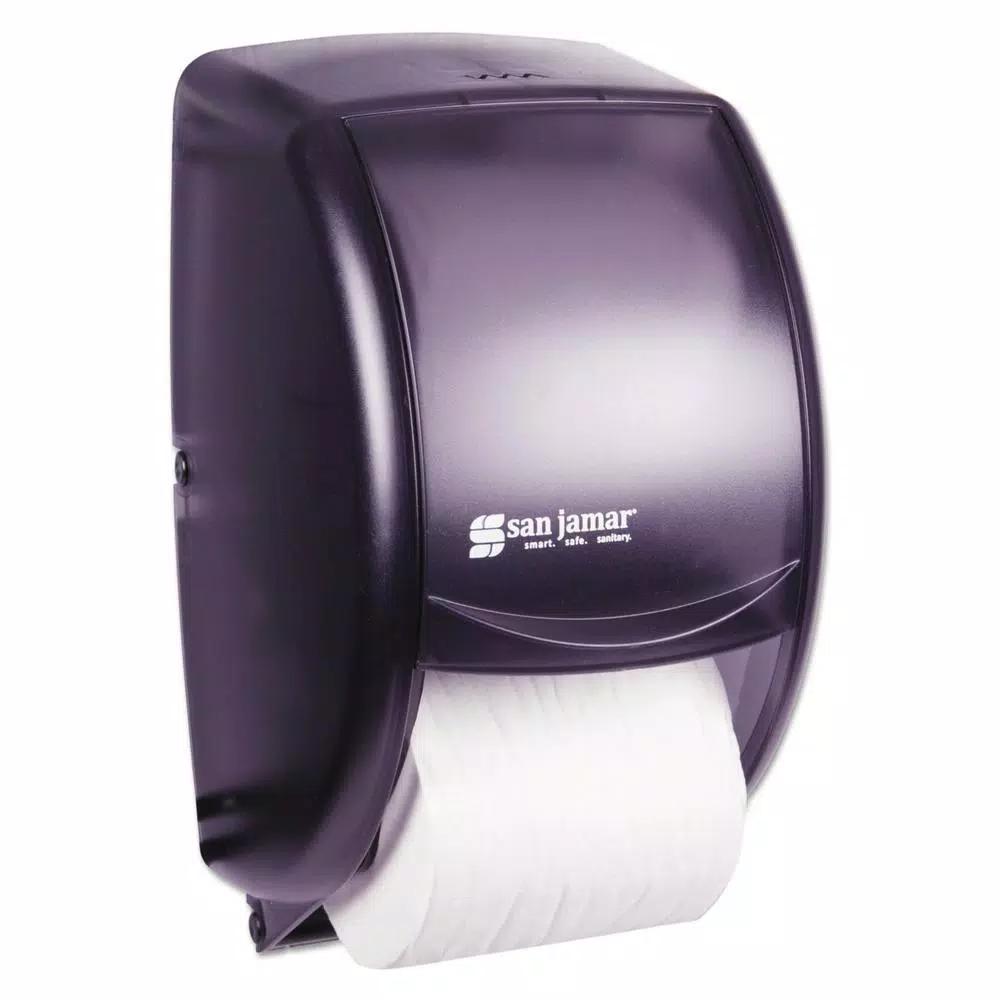 San Jamar Infinity System 2-Roll Toilet Tissue Dispenser - Black Pearl