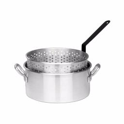 Bayou Classic 10 qt. Aluminum Fry Pot with Perforated Basket Set thumbnail 1