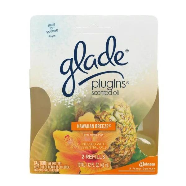 Glade Plug-Ins Hawaiian Breeze Scented Oil Refills, 0.67 oz (6-Pack)