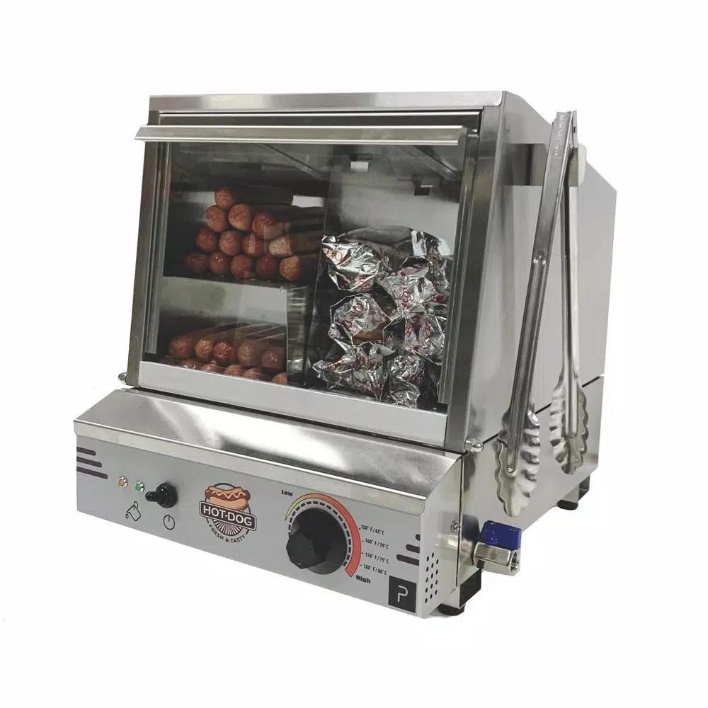 Paragon Pro Series Stainless Steel Hot Dog Steamer, 8 Qt. Capacity, 200 Hot Dog Capacity