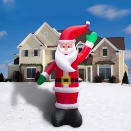 Fraser Hill Farm 20 ft. Pre-Lit Traditional Santa Christmas Inflatable thumbnail 4