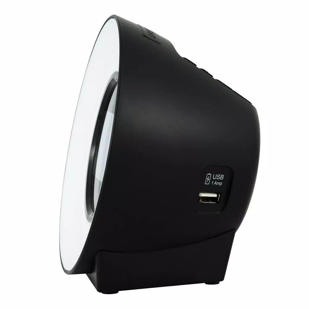 La Crosse Technology Mood Light Digital Alarm Clock with 5 Nature Sounds and USB Charging Port