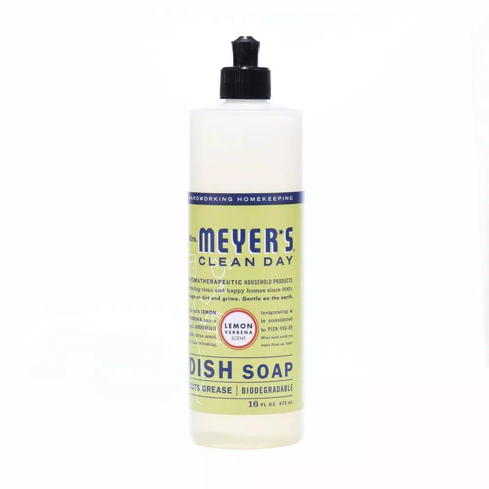 Mrs. Meyer's Clean Day Lemon Verbena Liquid Dish Soap, 16 oz (Pack of 6)