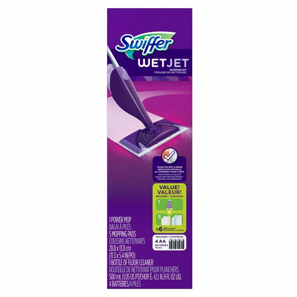 Swiffer WetJet Power Mop Starter Kit for Hardwood, Laminate, and Tile Floors