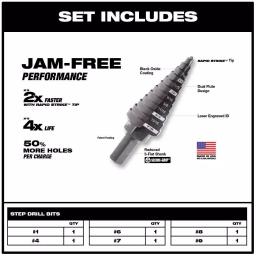 Milwaukee SHOCKWAVE 66-Piece Impact Duty Driver, Cobalt Drill, and Step Bit Set thumbnail 3