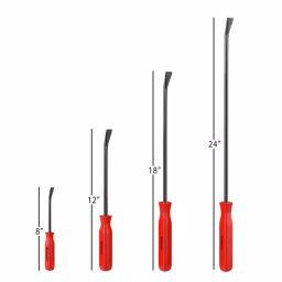 Stalwart 4-Piece Steel Pry Bar Set with Angled Chisel Ends thumbnail 2