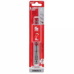Milwaukee SHOCKWAVE 5/32 in. Carbide Hammer Drill Bits, 5-Pack thumbnail 9