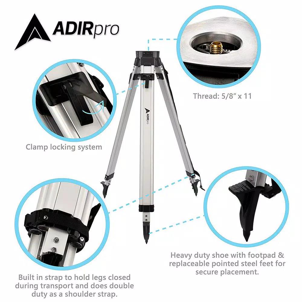 Adir Pro Aluminum Tripod with Quick Clamp and 5/8 in. Thread