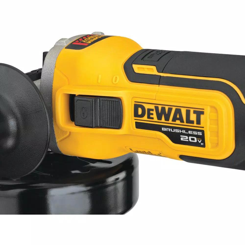 DEWALT 20V MAX XR Cordless Brushless 4-1/2 in. Small Angle Grinder with Kickback Brake (Tool-Only)