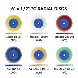 Dedeco Sunburst 6 in. TC Radial Discs 6 Micron Extra-Fine Polishing Tool, 40-Pack thumbnail 4