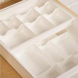 Real Solutions for Real Life White 6-Compartment 2-Tier Drawer Organizer for Office, Craft, and Kitchen Supplies thumbnail 3