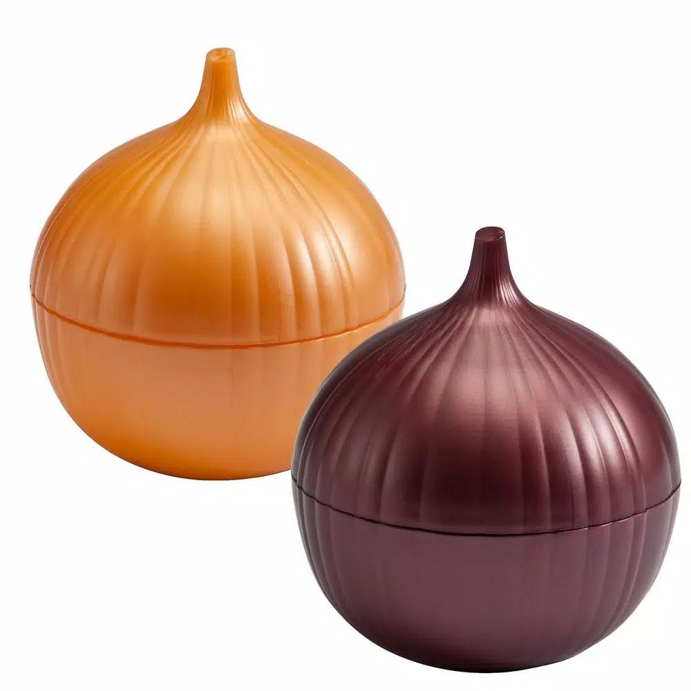 Hutzler Classic Food Savers 4-Piece Set - Onion, Tomato, and Garlic Storage Containers