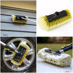 DocaPole 12 ft. Telescopic Car Wash Brush Kit with Ultra Soft Bristles and Extension Pole thumbnail 2