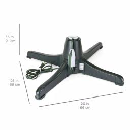Best Choice Products Rotating Artificial Christmas Tree Stand for Trees up to 7.5 ft, 80 lbs Capacity, 3 Built-in Outlets, Black thumbnail 7