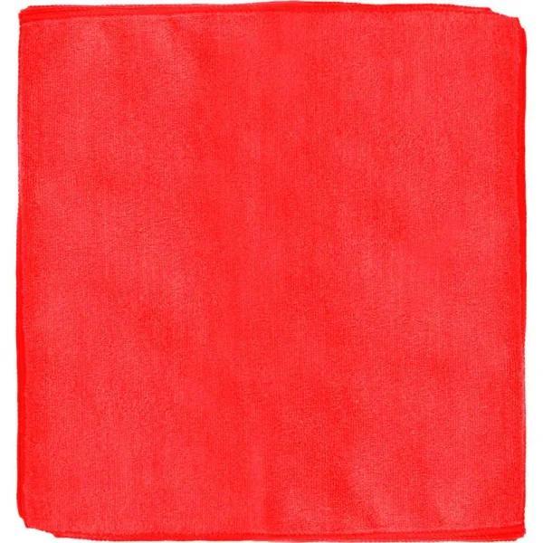 Renown 12-Pack Red Microfiber Cleaning Cloths, 12 in. x 12 in. General Purpose Towels, 260 GSM