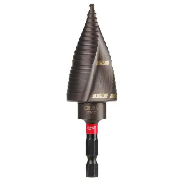 Milwaukee SHOCKWAVE Impact-Duty Titanium Step Bit, 7/8 in. to 1-1/8 in., #9
