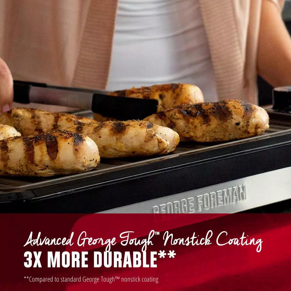 George Foreman Smokeless Indoor Countertop Grill, 172 sq. in. Cooking Surface, Black