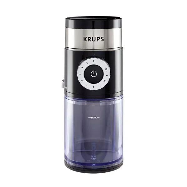 Krups GX5000 Professional Burr Coffee Grinder, 8 oz. Black Stainless Steel with 9 Grind Settings